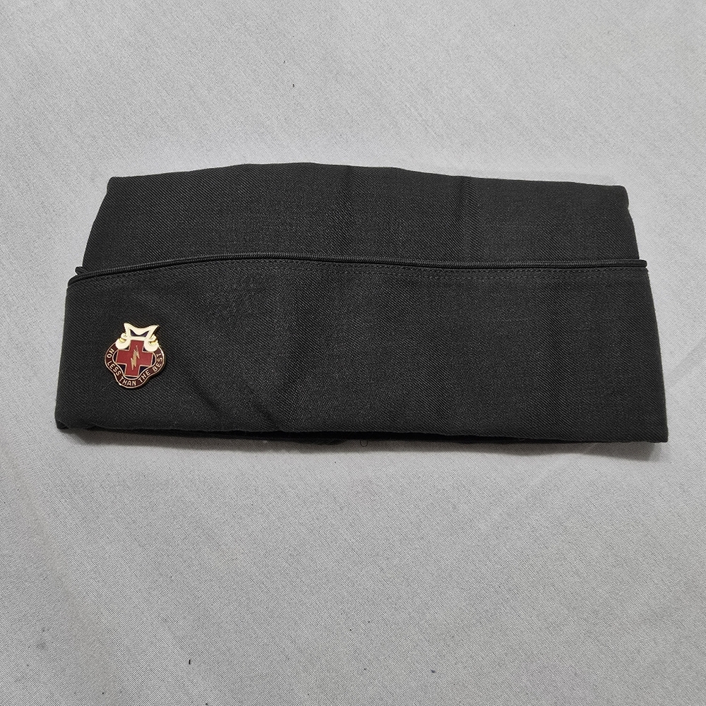Vintage US Army Garrison Mens Wool Cap With Medic Pin Size 7
